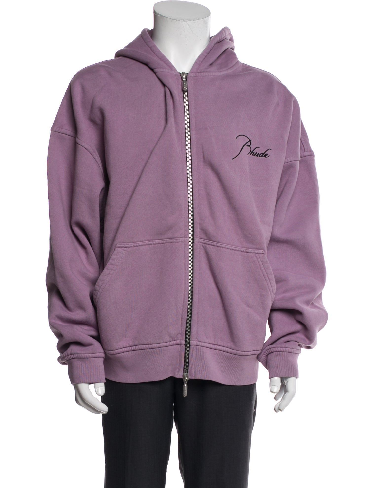 RHUDE Graphic Print V-Neck Hoodie