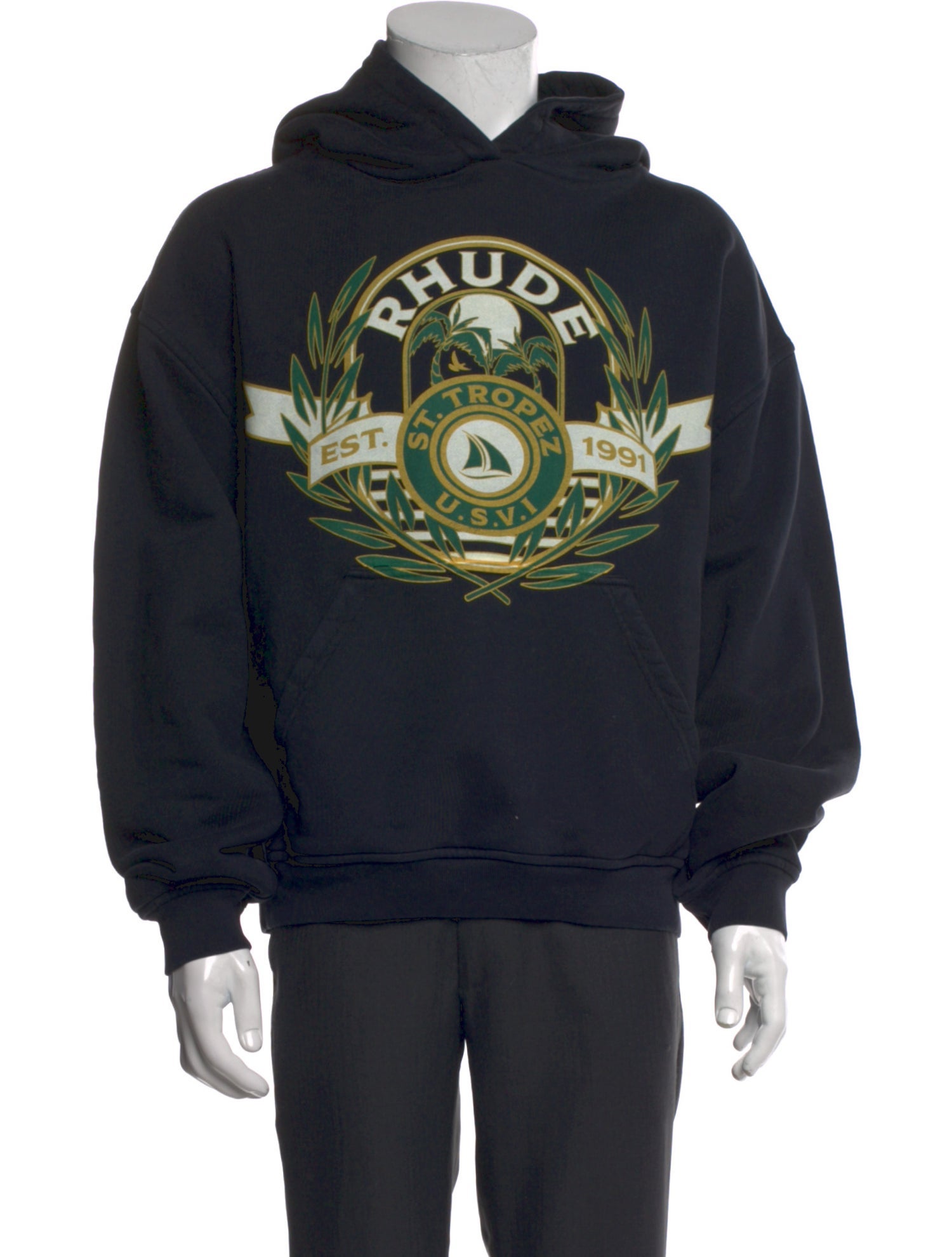 RHUDE Graphic Print Crew Neck Hoodie