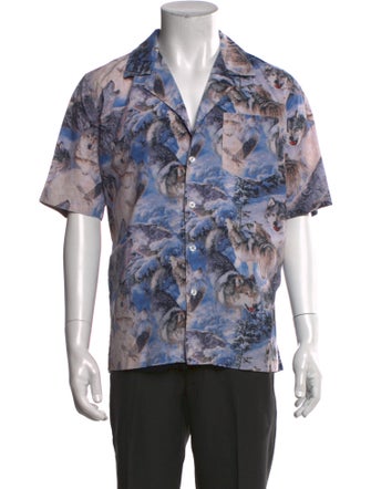RHUDE Floral Print Short Sleeve Shirt