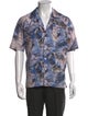 RHUDE Floral Print Short Sleeve Shirt