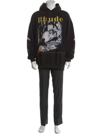 RHUDE Graphic Print Crew Neck Hoodie
