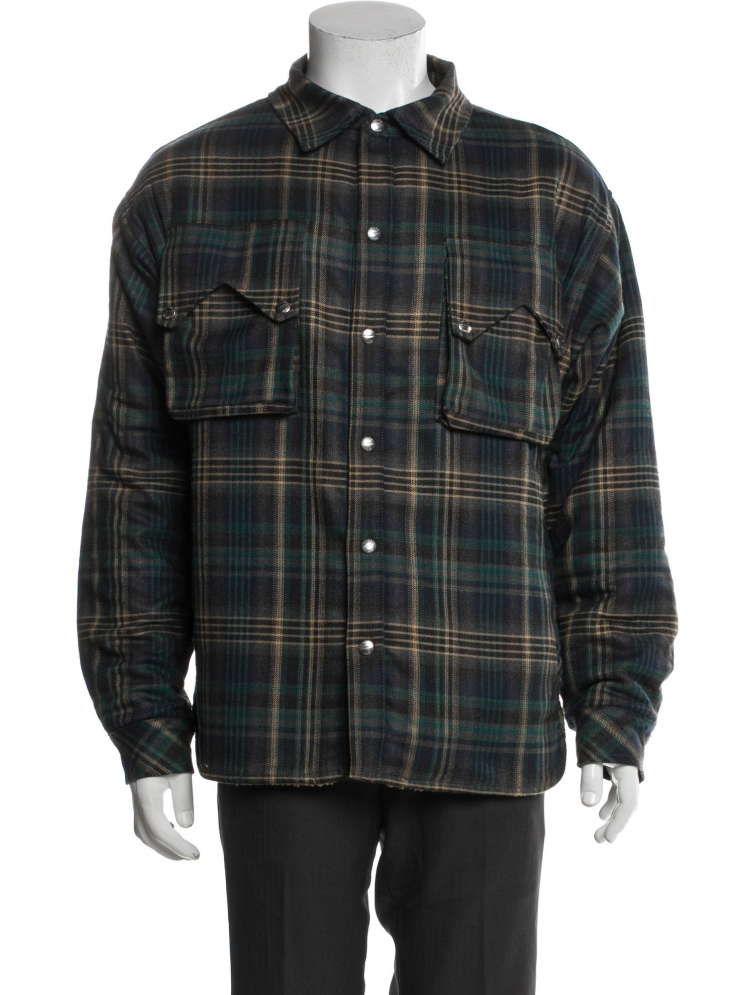 RHUDE Plaid Print Trucker Jacket