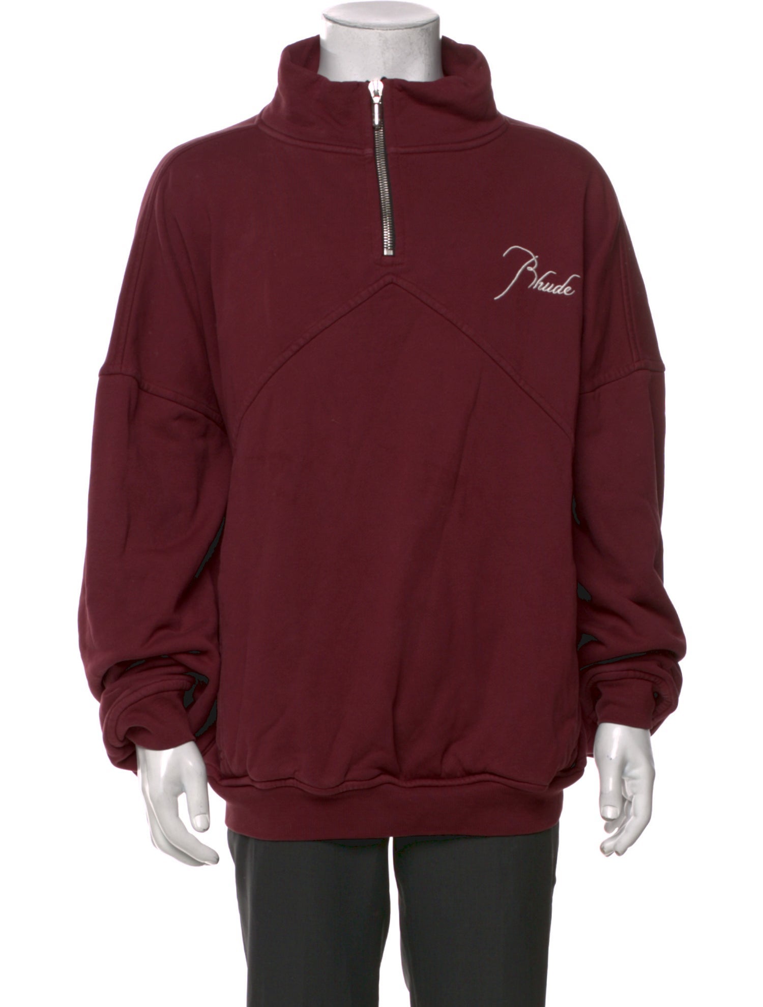 RHUDE Graphic Print Collar Polo Sweater