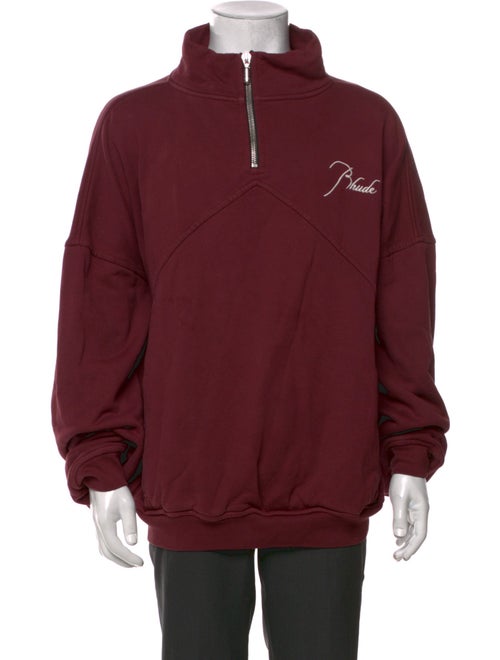 RHUDE Graphic Print Collar Polo Sweater