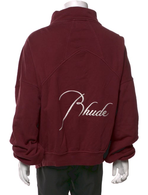 RHUDE Graphic Print Collar Polo Sweater