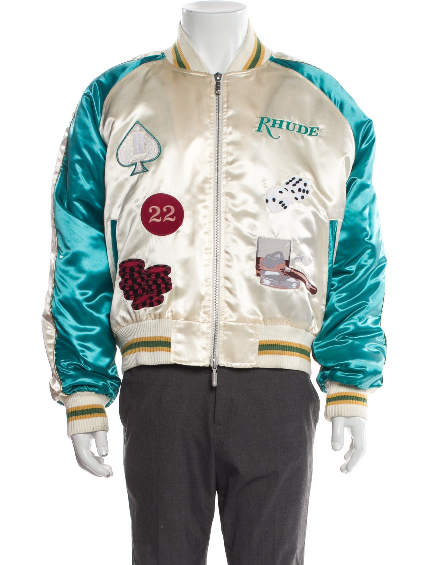 RHUDE Graphic Print Varsity Jacket w/ Tags