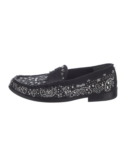 RHUDE Canvas Paisley Print Loafers