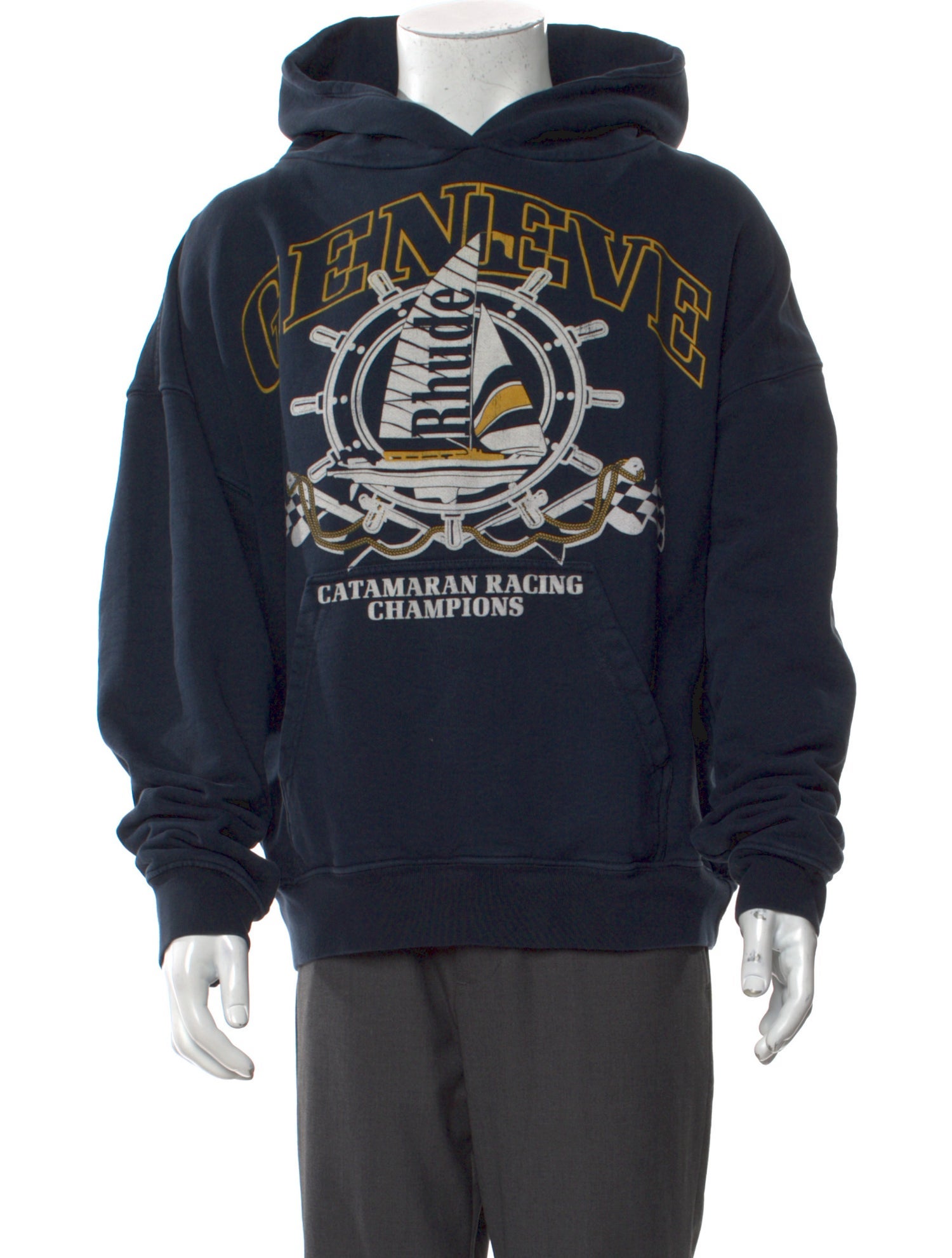 RHUDE Graphic Print Crew Neck Hoodie