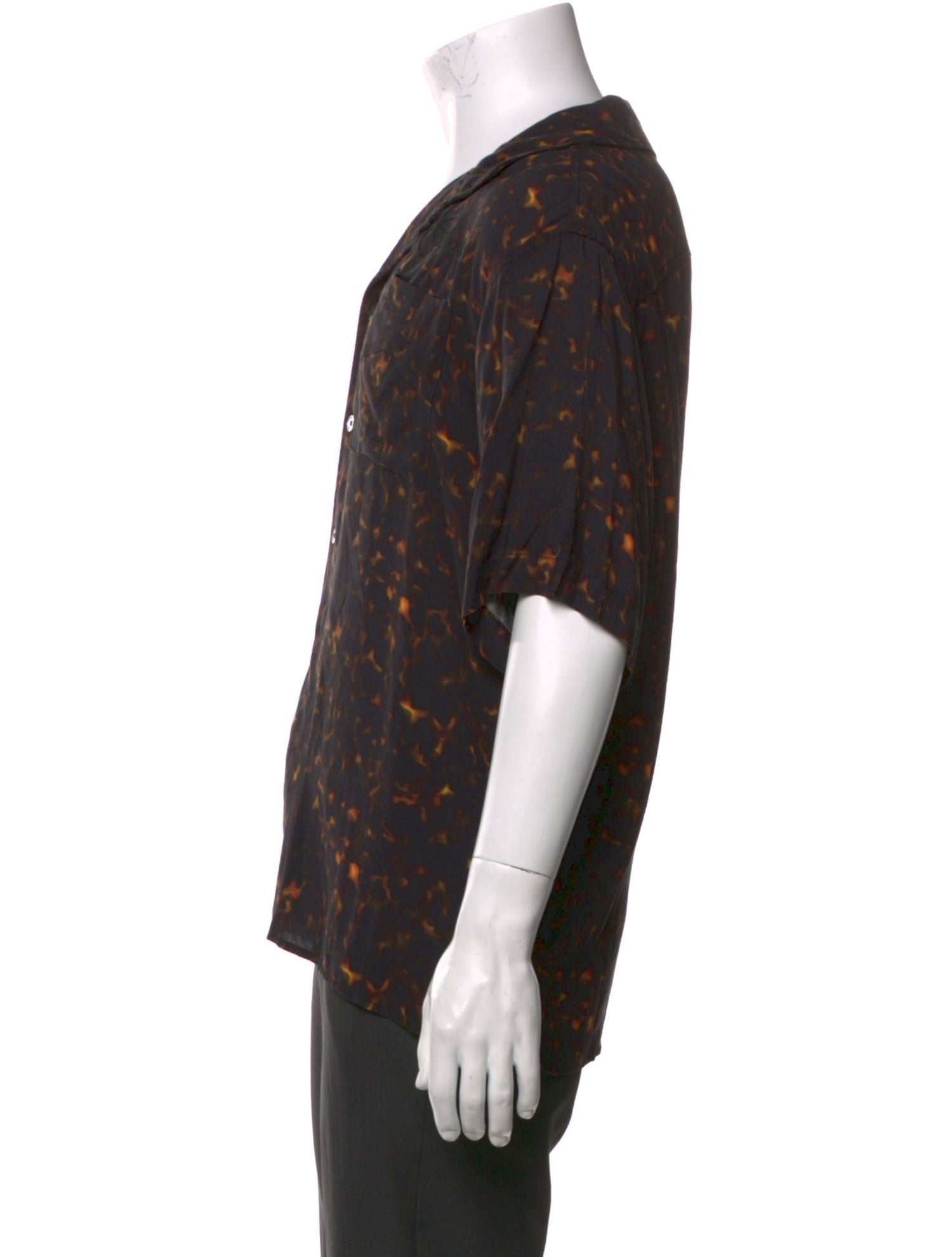 RHUDE Printed Three-Quarter Sleeve Shirt