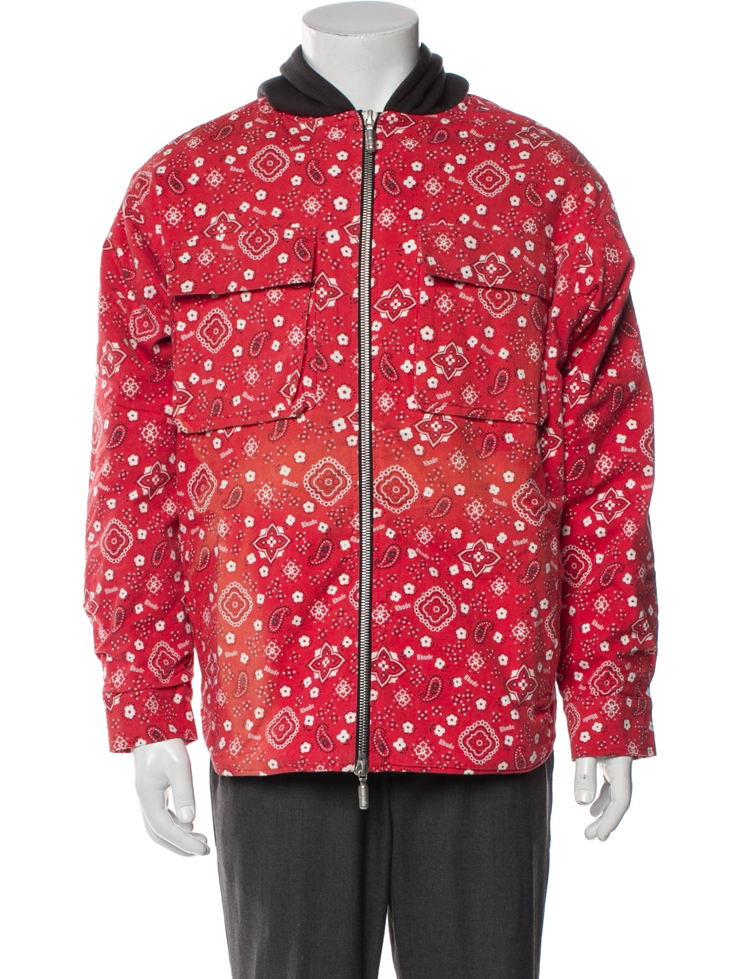 RHUDE Polka Dot Print Trucker Jacket