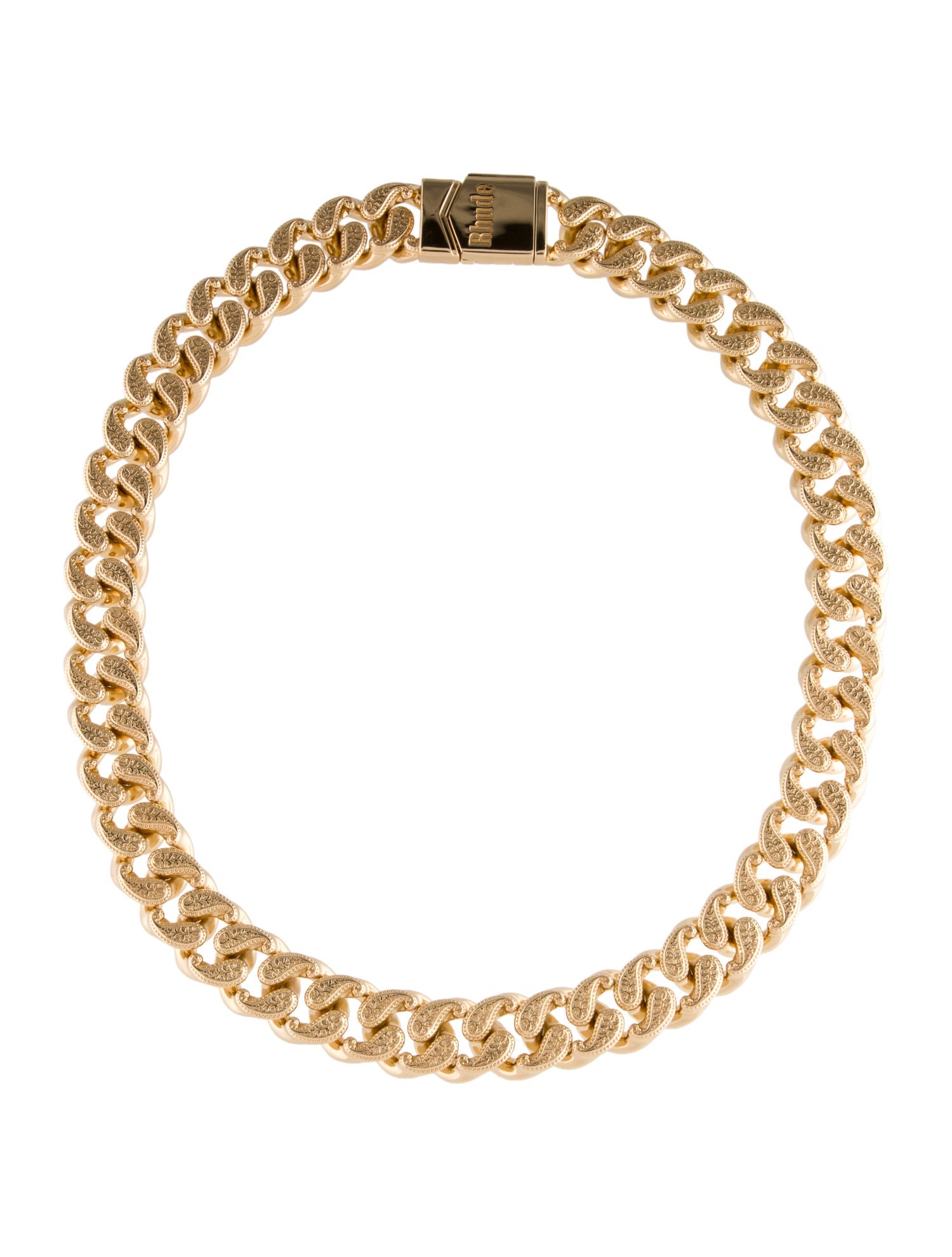 RHUDE Paisley Cuban Link Chain Necklace