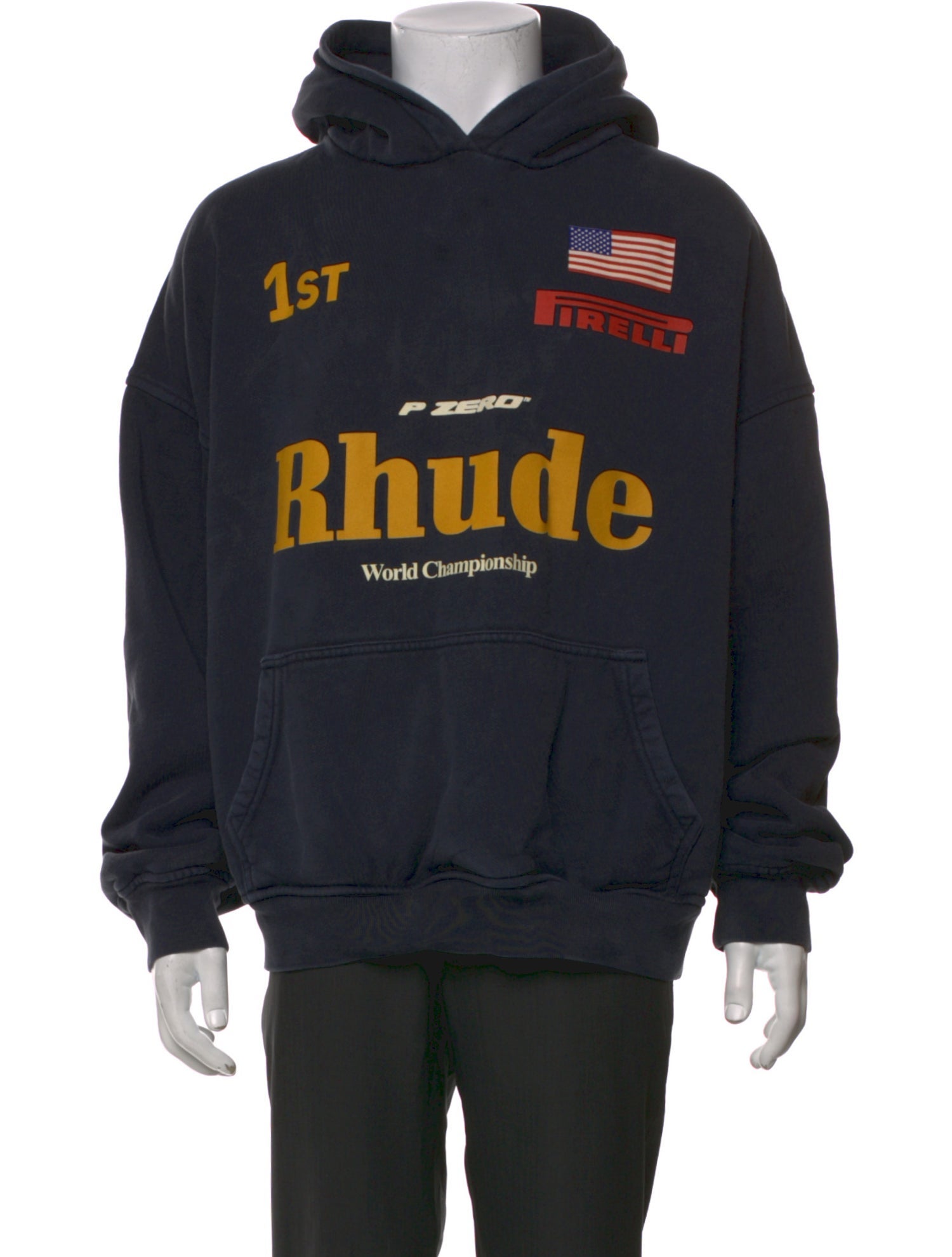 RHUDE Graphic Print Crew Neck Hoodie