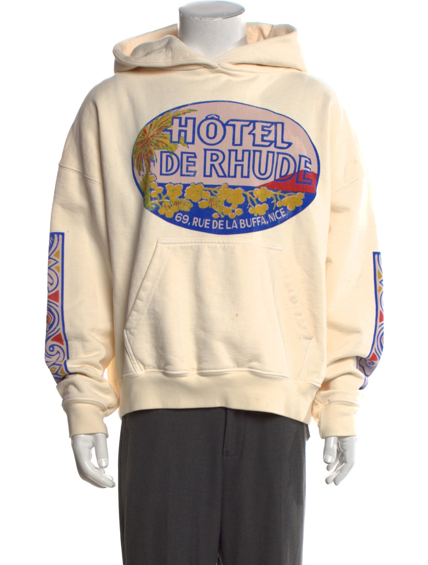 RHUDE Graphic Print Crew Neck Hoodie