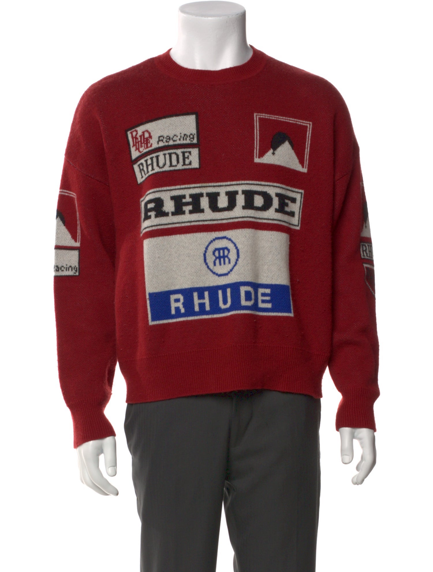 RHUDE Merino Wool Graphic Print Pullover