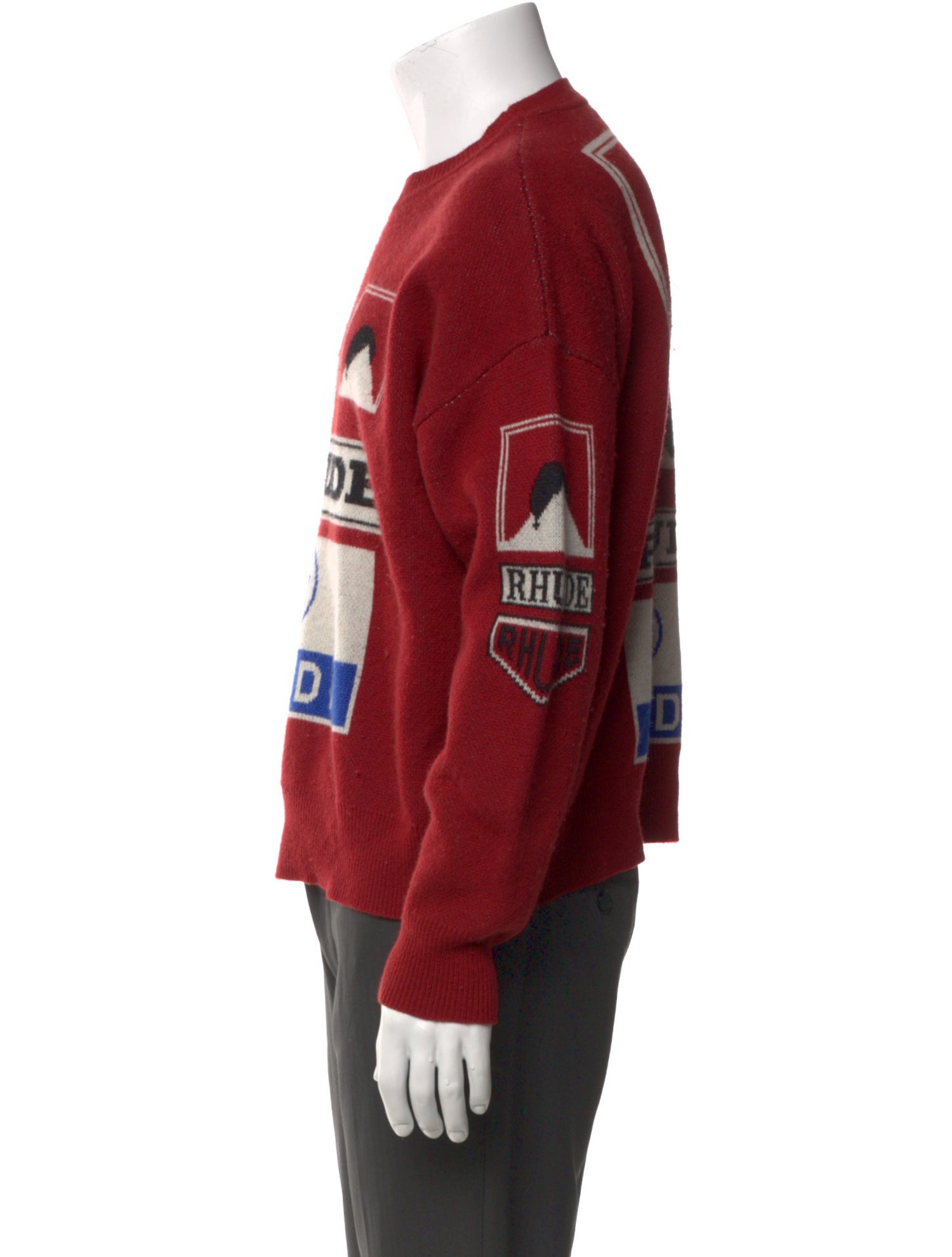 RHUDE Merino Wool Graphic Print Pullover