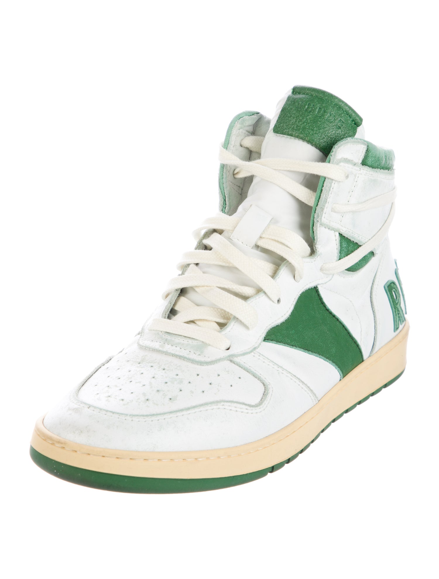 RHUDE Leather Printed Sneakers