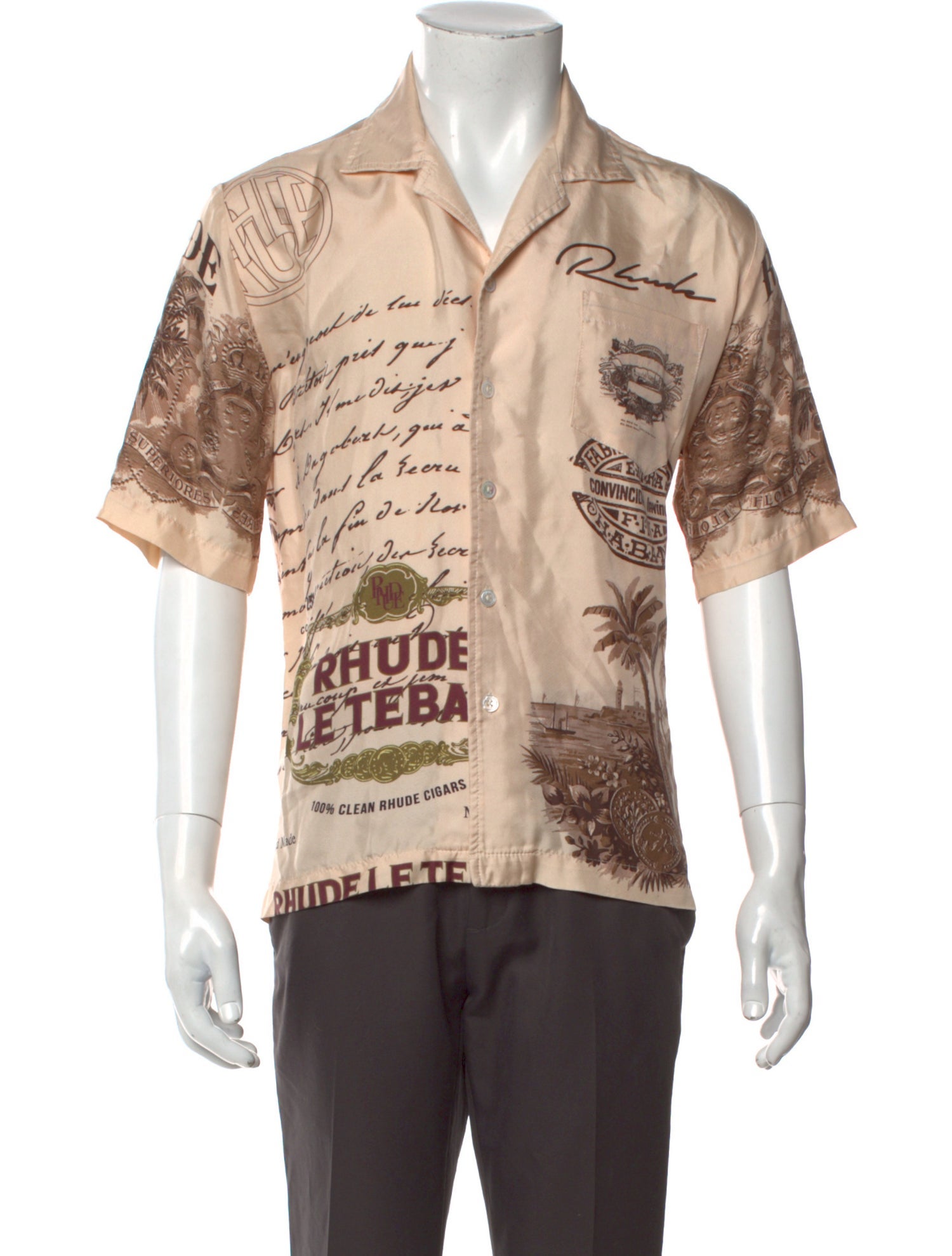 RHUDE Silk Printed Shirt