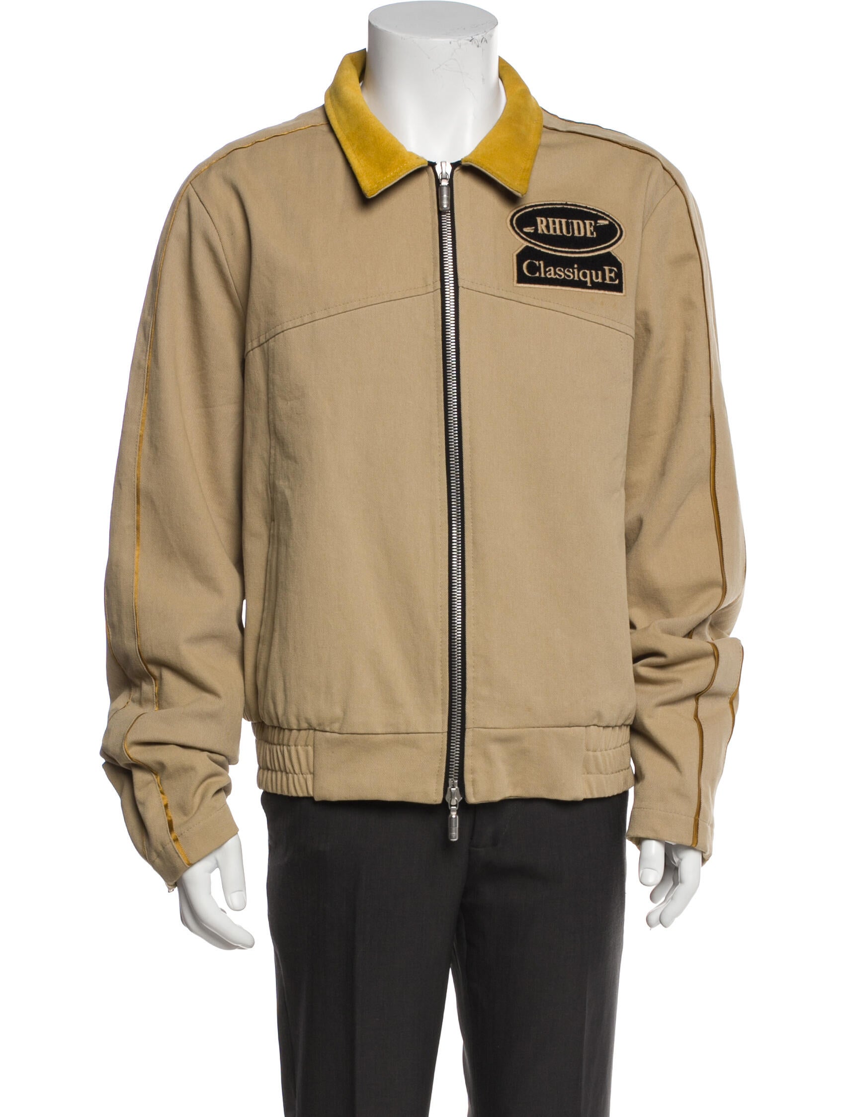 RHUDE Wool Graphic Print Moto Jacket