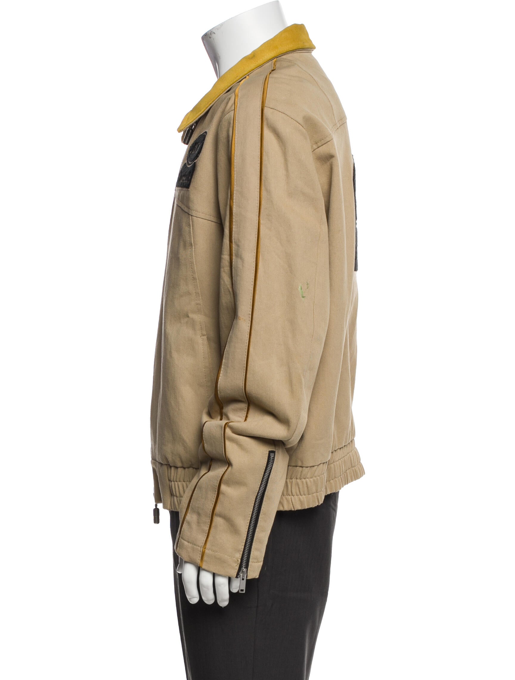 RHUDE Wool Graphic Print Moto Jacket