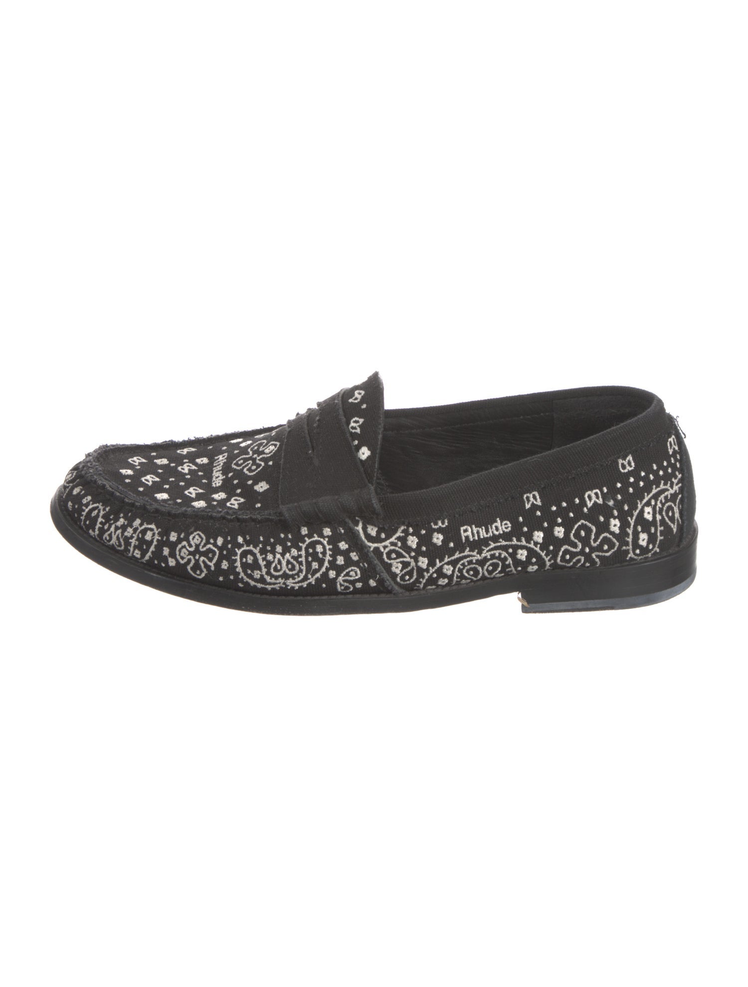 RHUDE Canvas Paisley Print Slippers