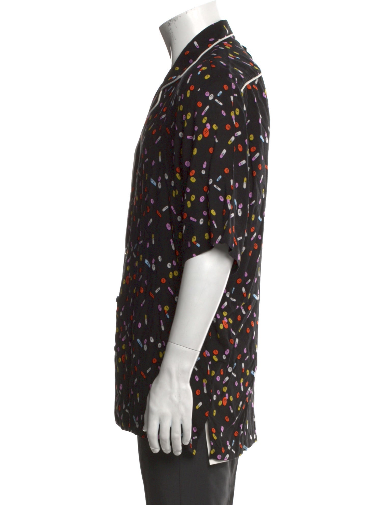 RHUDE Printed Three-Quarter Sleeve Shirt