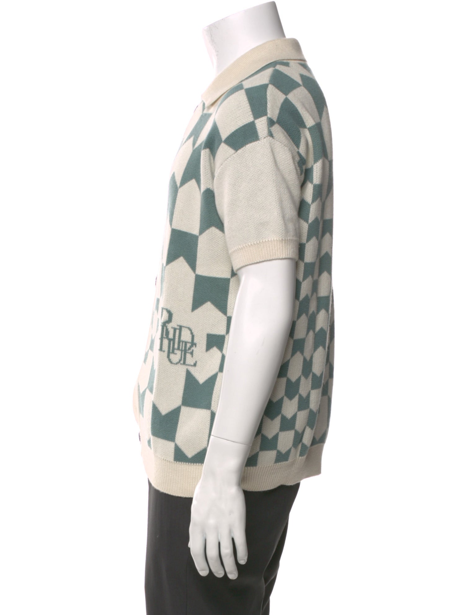 RHUDE Printed Crew Neck Polo Sweater