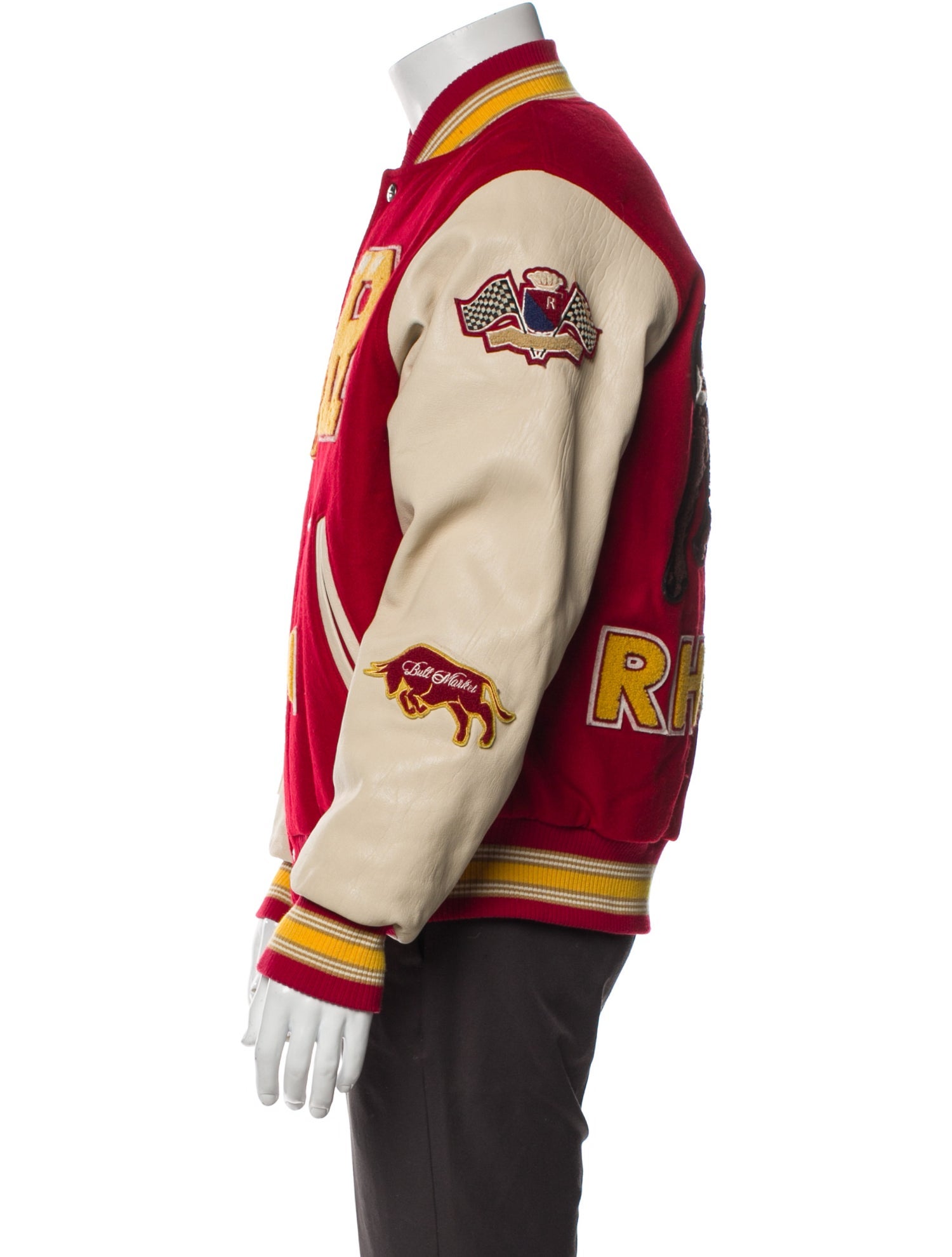 RHUDE Wool Patterned Varsity Jacket