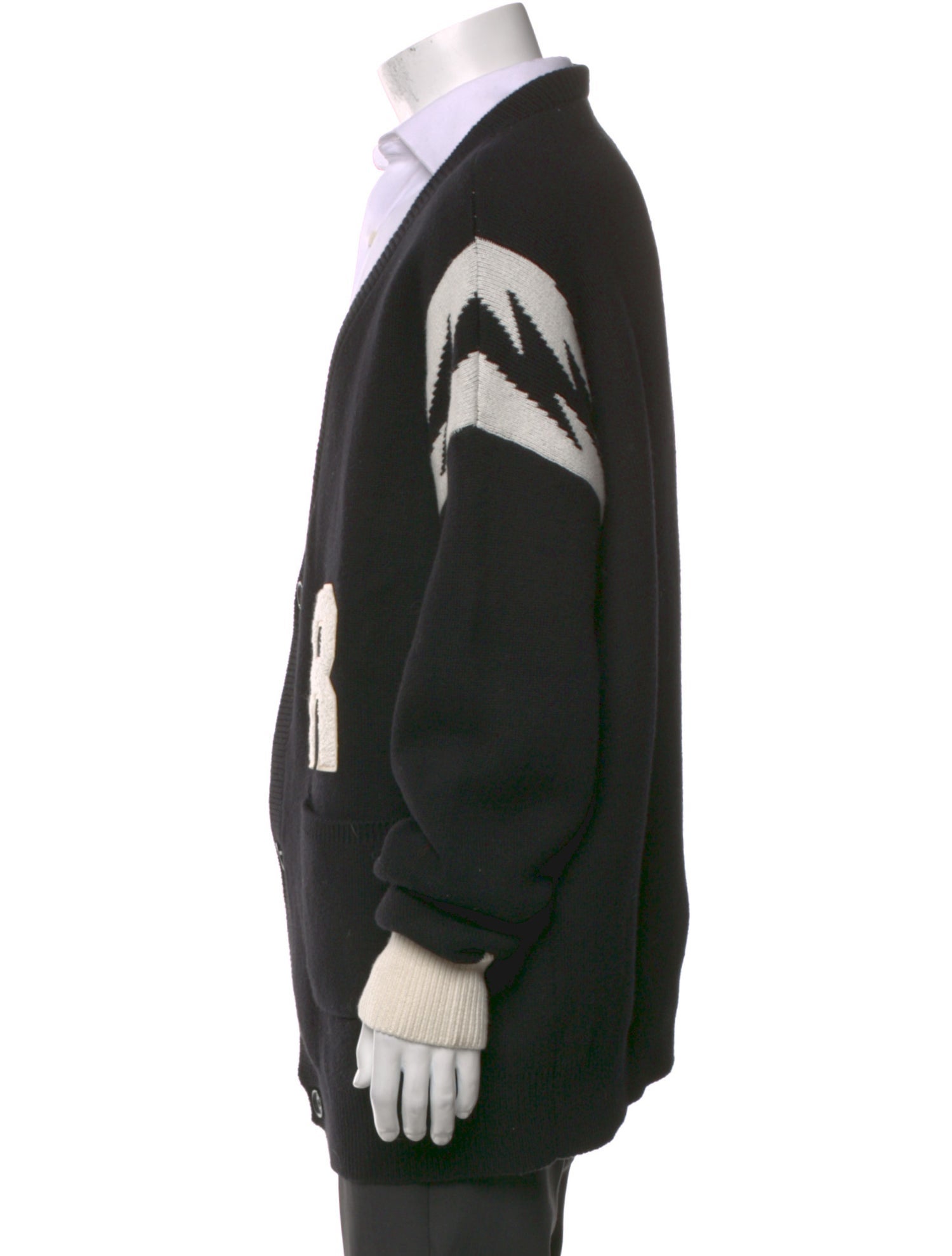 RHUDE Colorblock Pattern V-Neck Cardigan