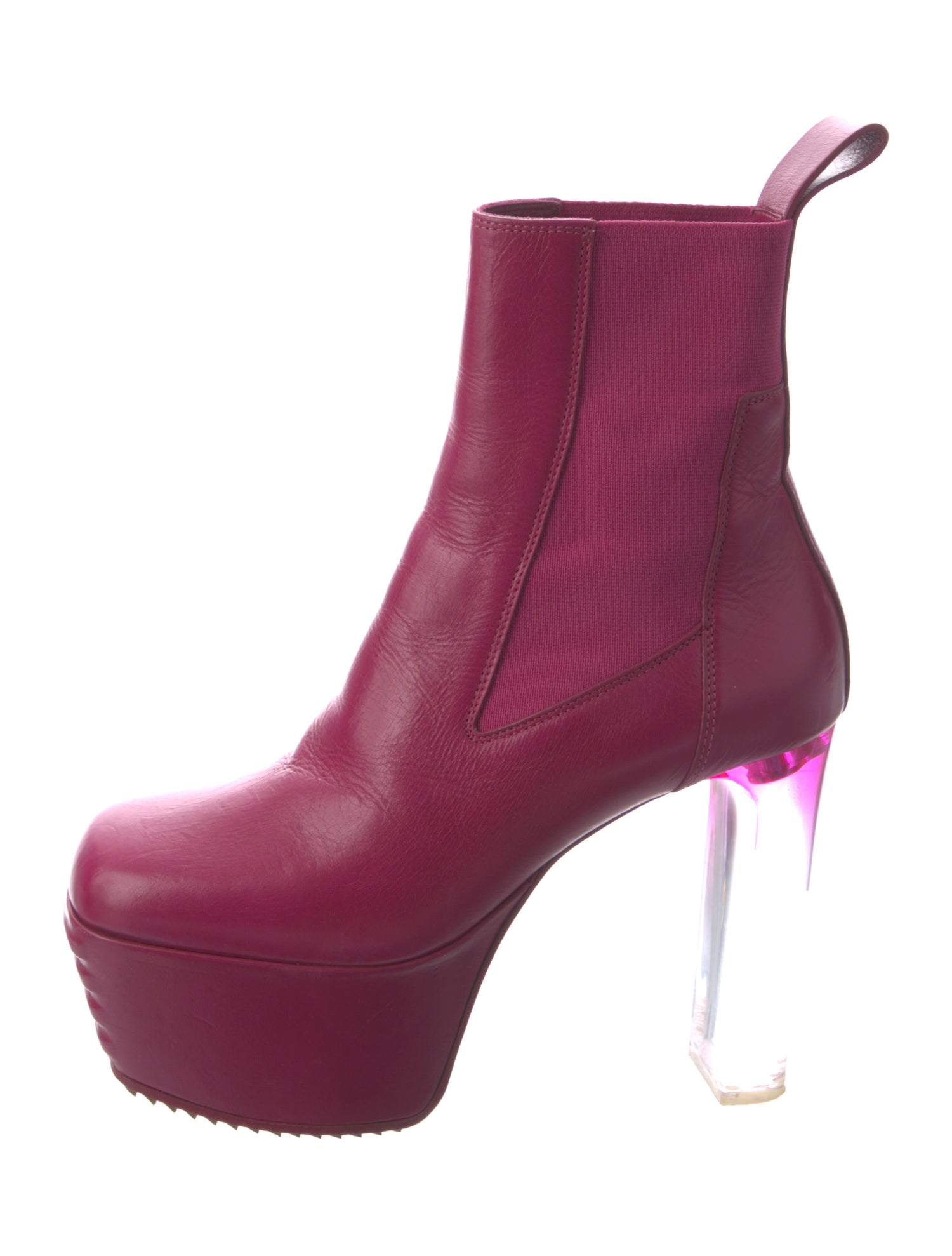 Rick Owens Leather Chelsea Boots