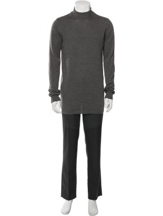 Rick Owens Wool Mock Neck Pullover