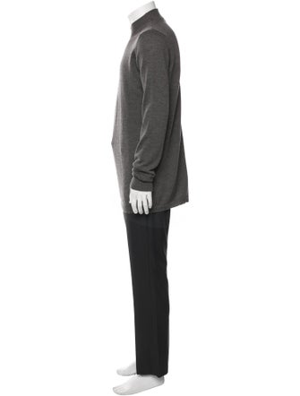 Rick Owens Wool Mock Neck Pullover