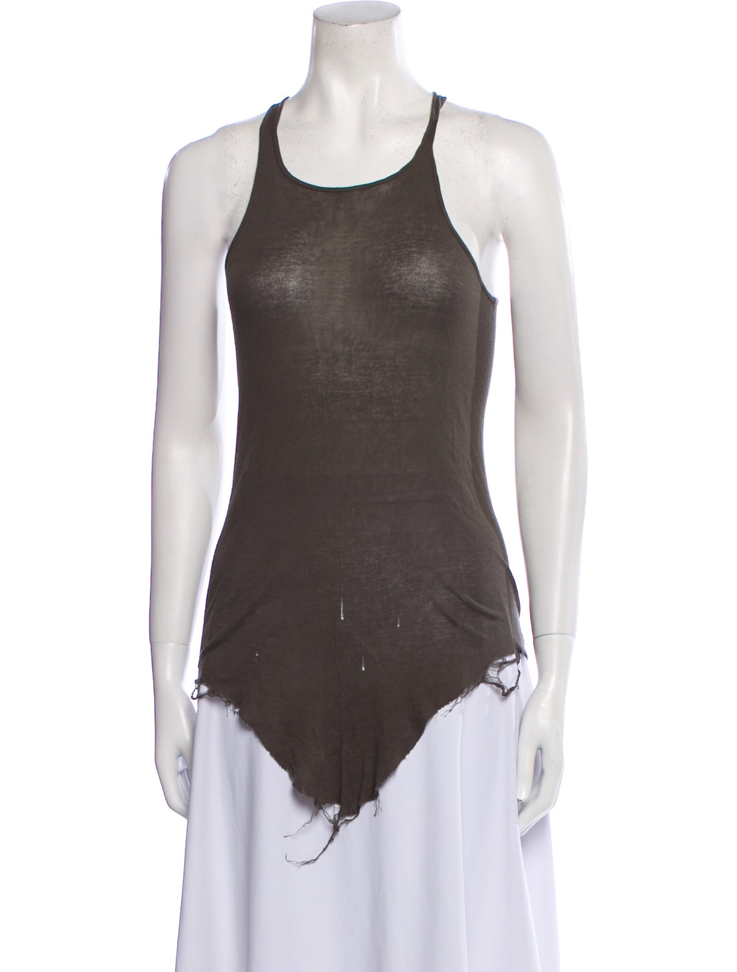 Rick Owens Scoop Neck Sleeveless Top