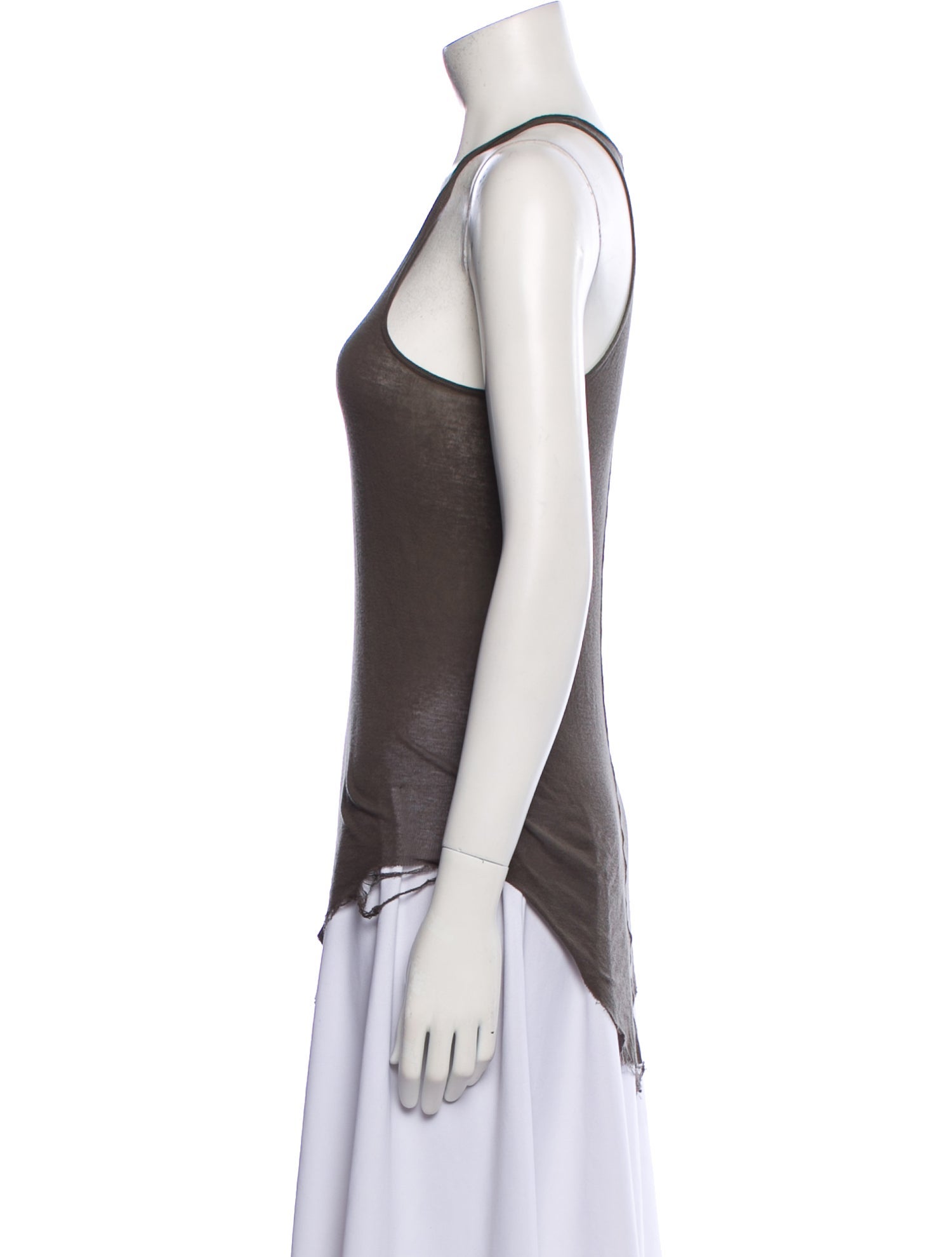 Rick Owens Scoop Neck Sleeveless Top