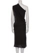 Rick Owens Virgin Wool One-Shoulder Tunic