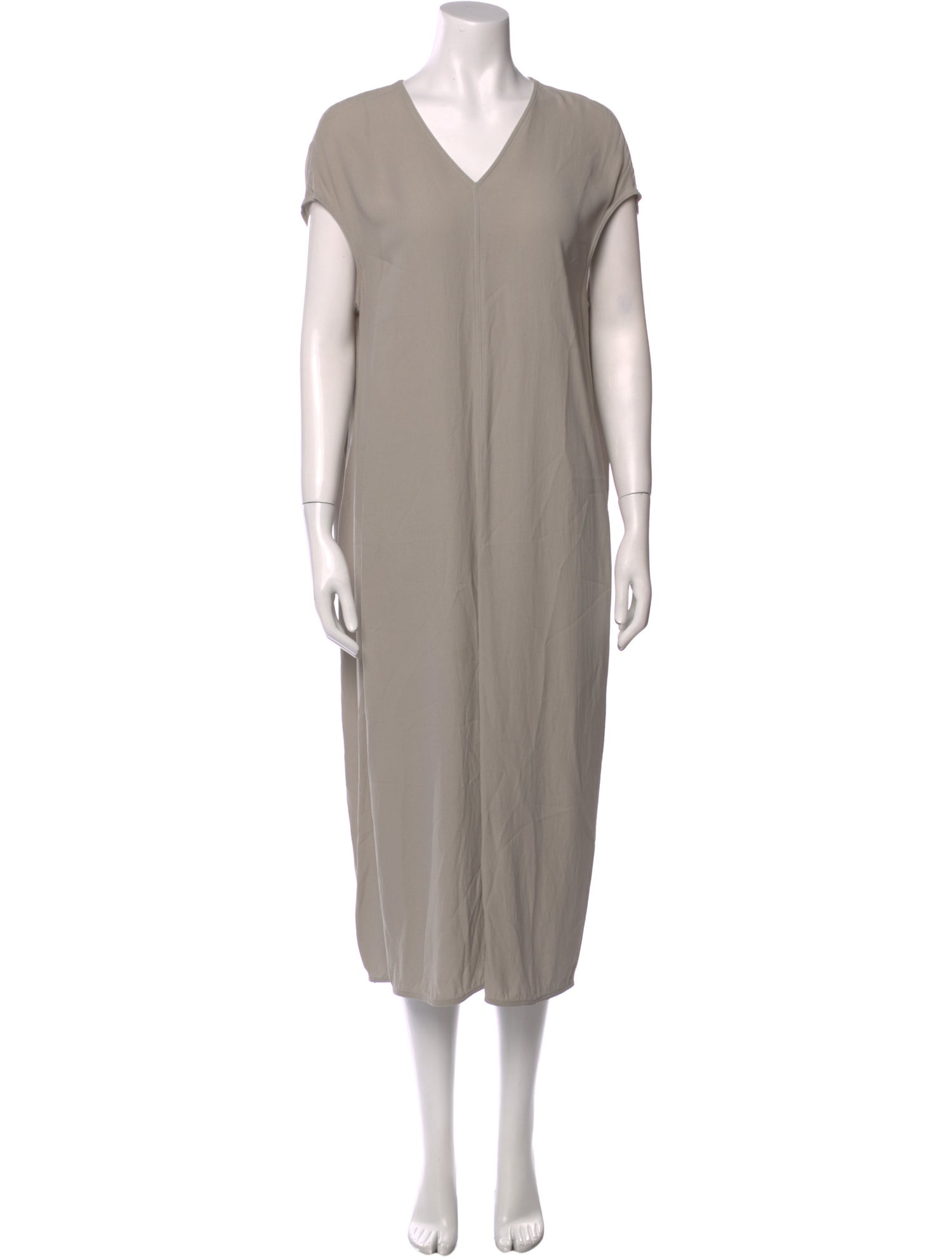 Rick Owens V-Neck Midi Length Dress