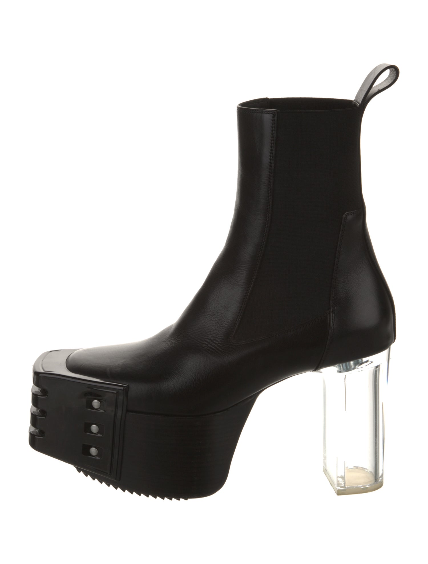 Rick Owens Leather Rain Boots