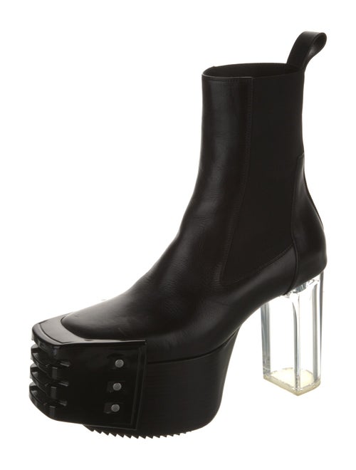 Rick Owens Leather Rain Boots
