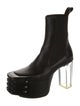 Rick Owens Leather Rain Boots