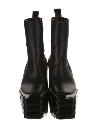 Rick Owens Leather Rain Boots