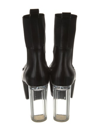 Rick Owens Leather Rain Boots
