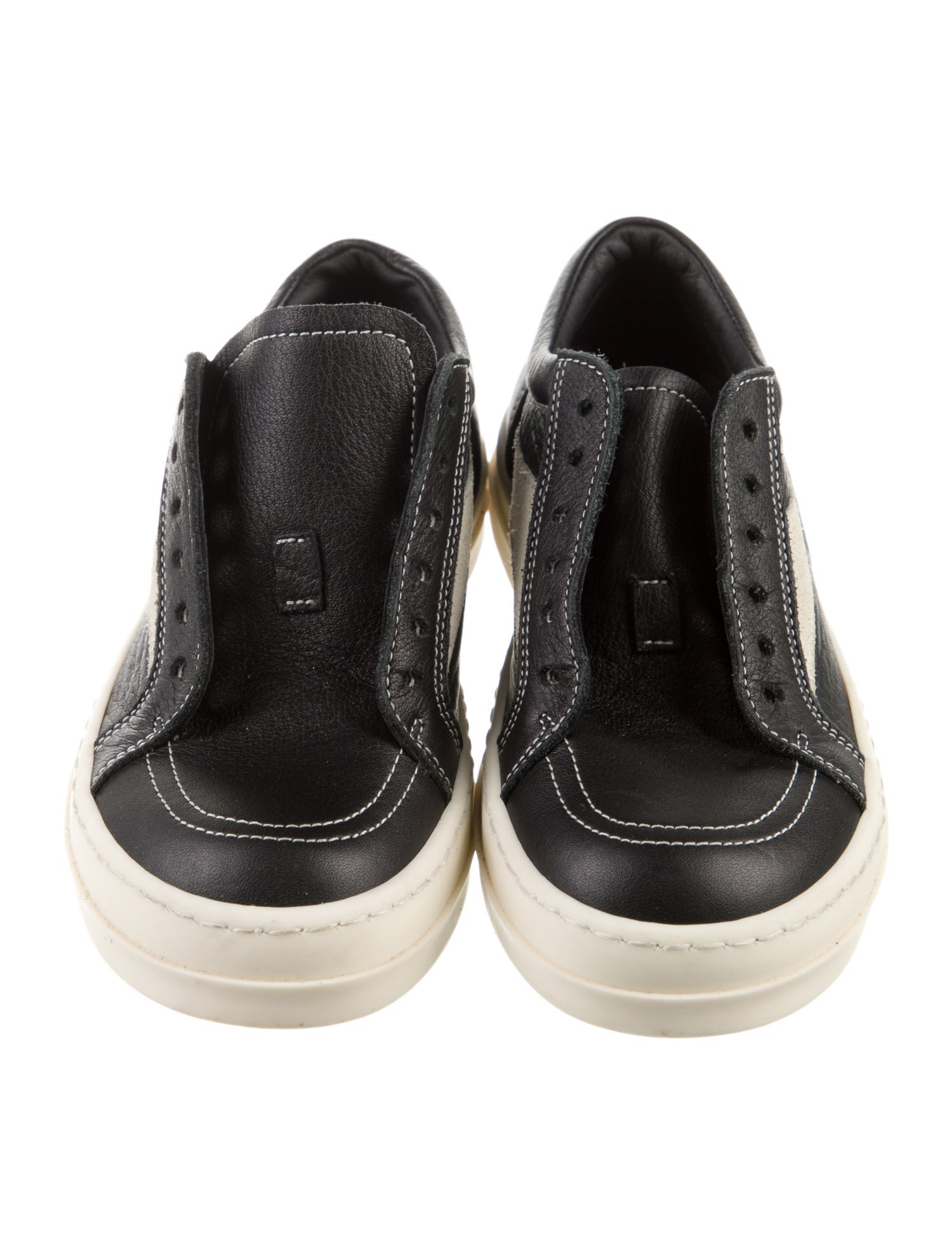 Rick Owens Leather Low Top Sneakers