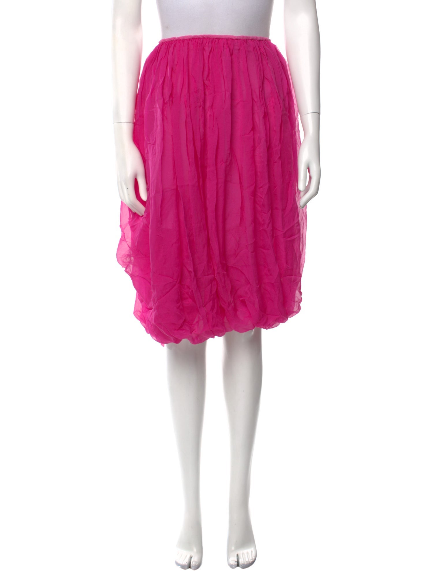 Rick Owens Silk Knee-Length Skirt w/ Tags