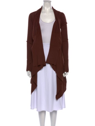 Rick Owens Virgin Wool Open Front Sweater