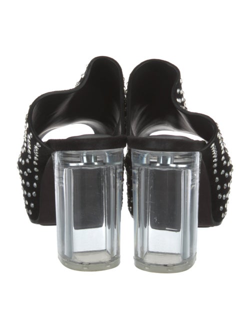 Rick Owens Suede Polka Dot Print Mules