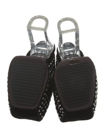 Rick Owens Suede Polka Dot Print Mules