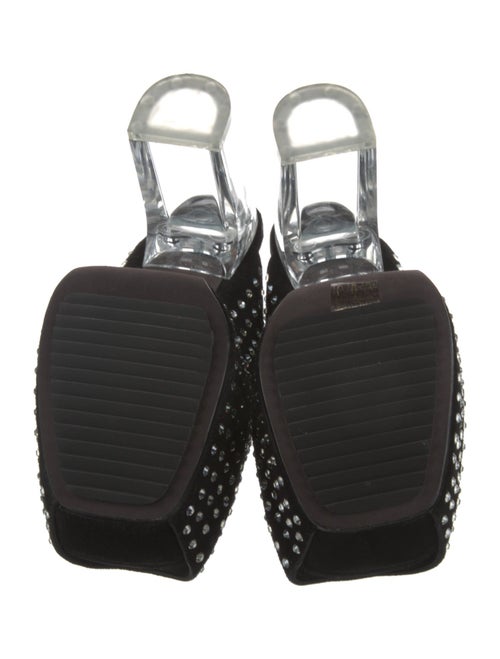 Rick Owens Suede Polka Dot Print Mules