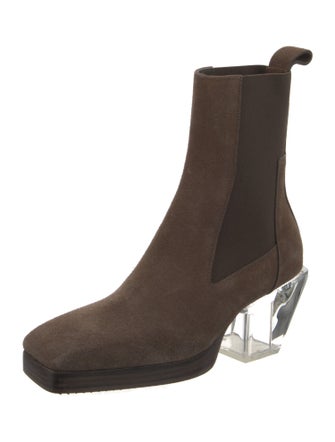 Rick Owens Suede Chelsea Boots