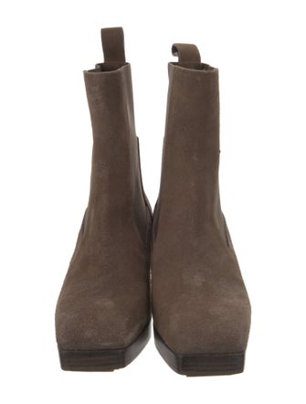 Rick Owens Suede Chelsea Boots