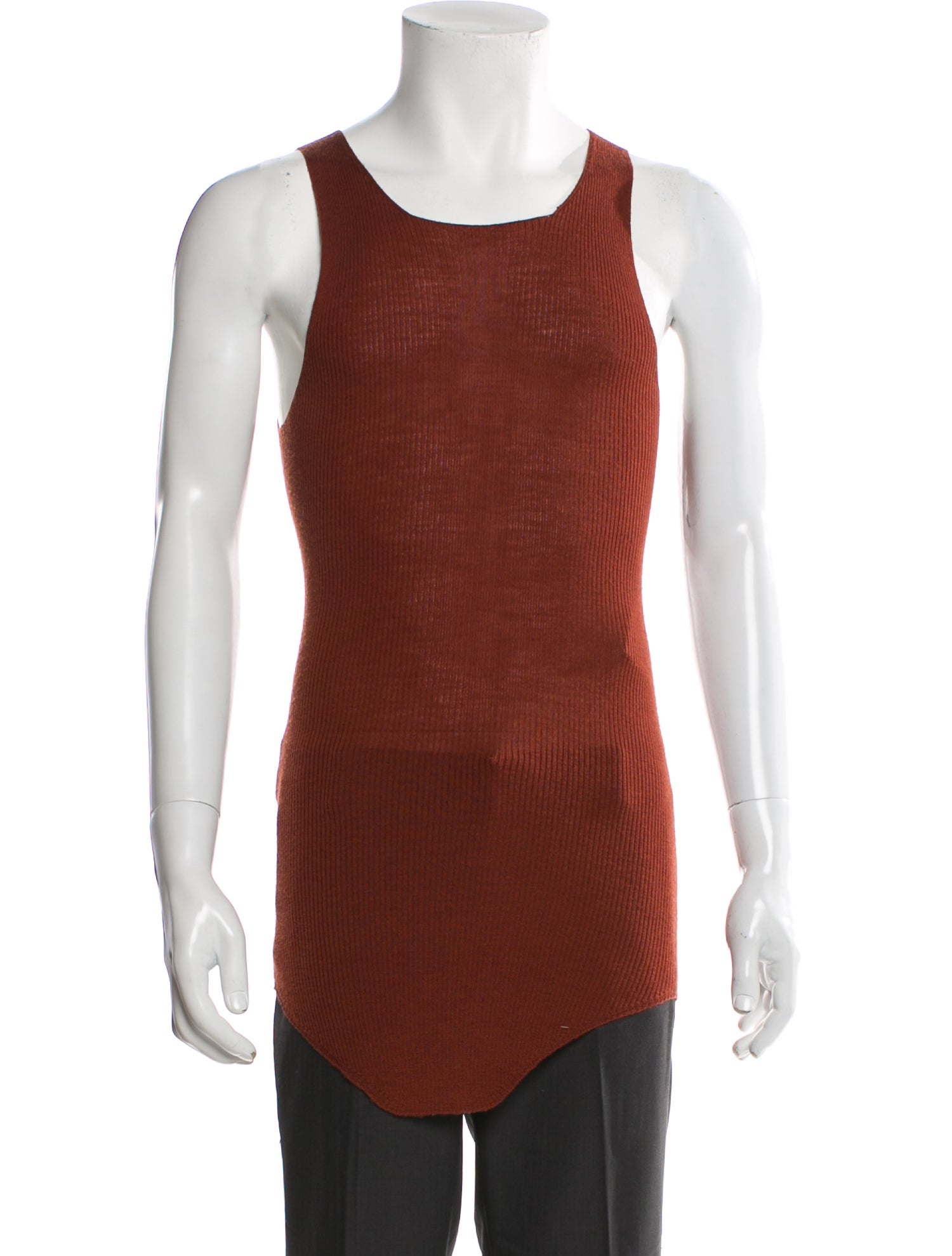 Rick Owens Virgin Wool Sleeveless Shirt