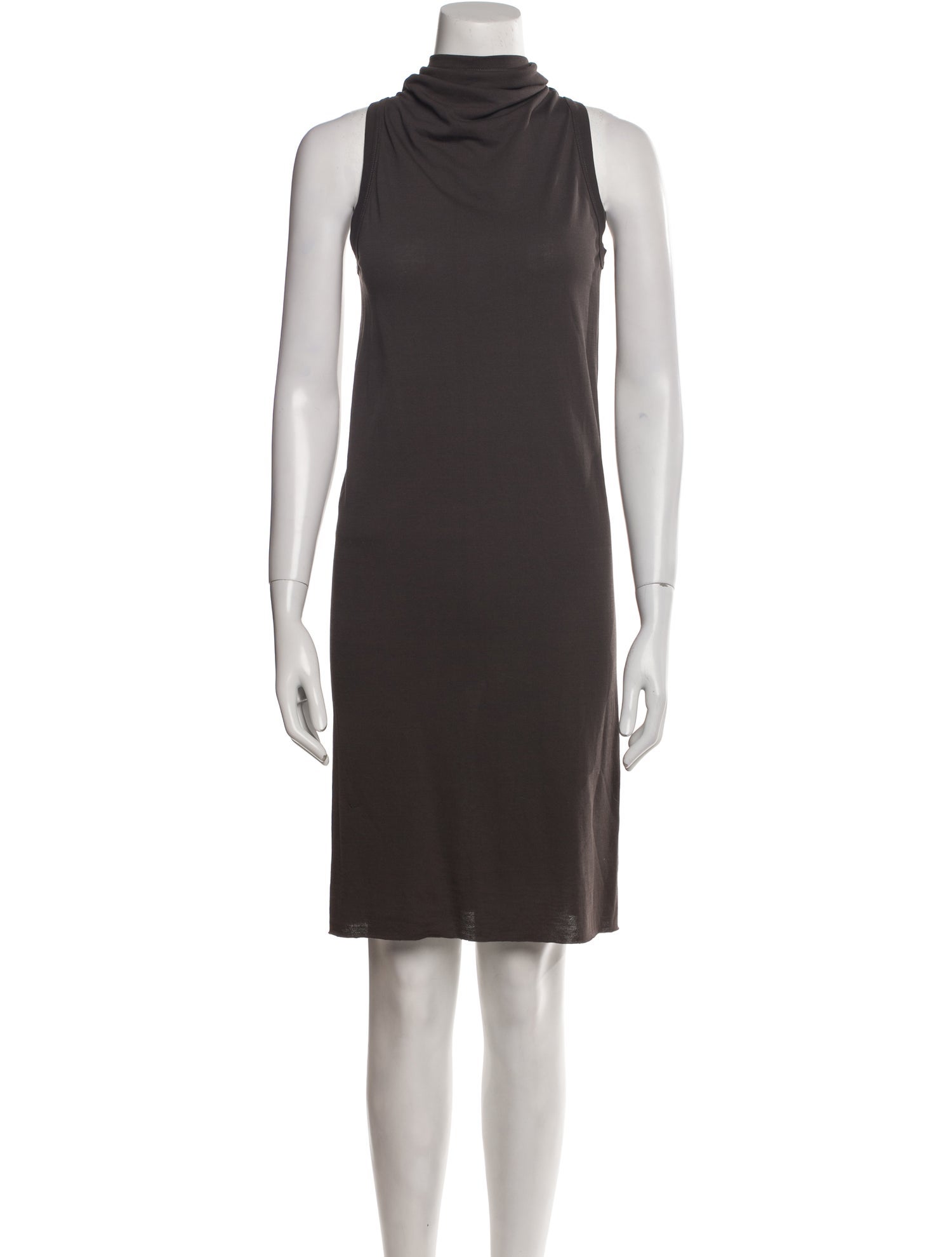 Rick Owens Mock Neck Knee-Length Dress